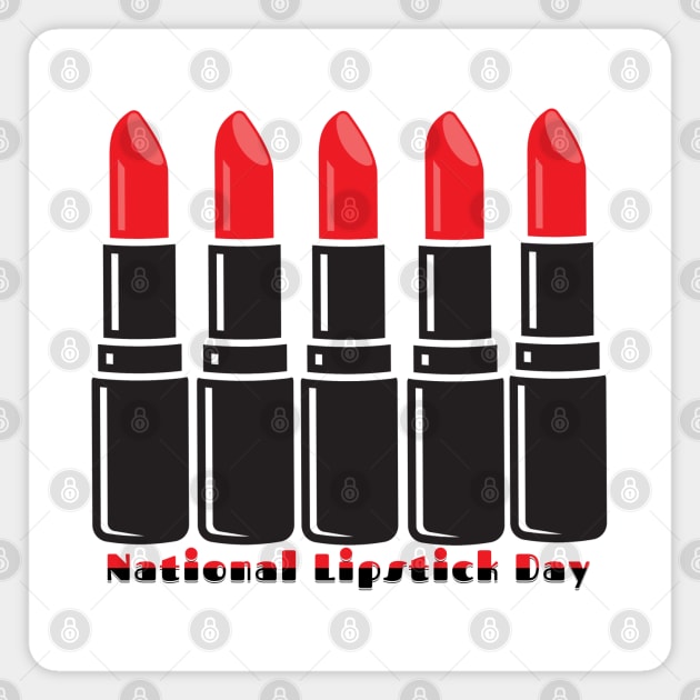 National Lipstick Day Magnet by HolidayBug